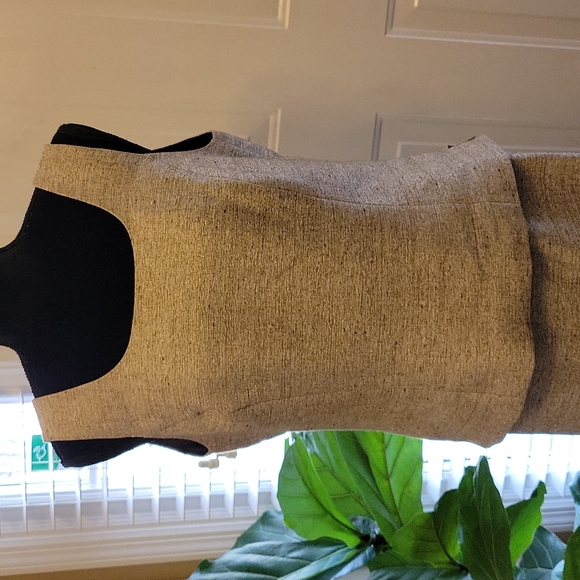 LE SUIT brown white textured 2 piece dress pencil skirt/top fully lined … - Picture 3 of 7